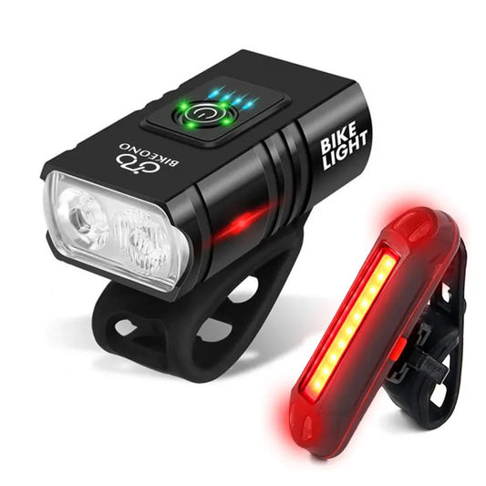 Front/Rear Bicycle T6 LED Light Set