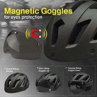 PJT NEW GEN BIKE HELMET WITH VISOR + LED BACKLIGHT