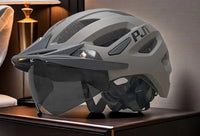 PJT NEW GEN BIKE HELMET WITH VISOR + LED BACKLIGHT