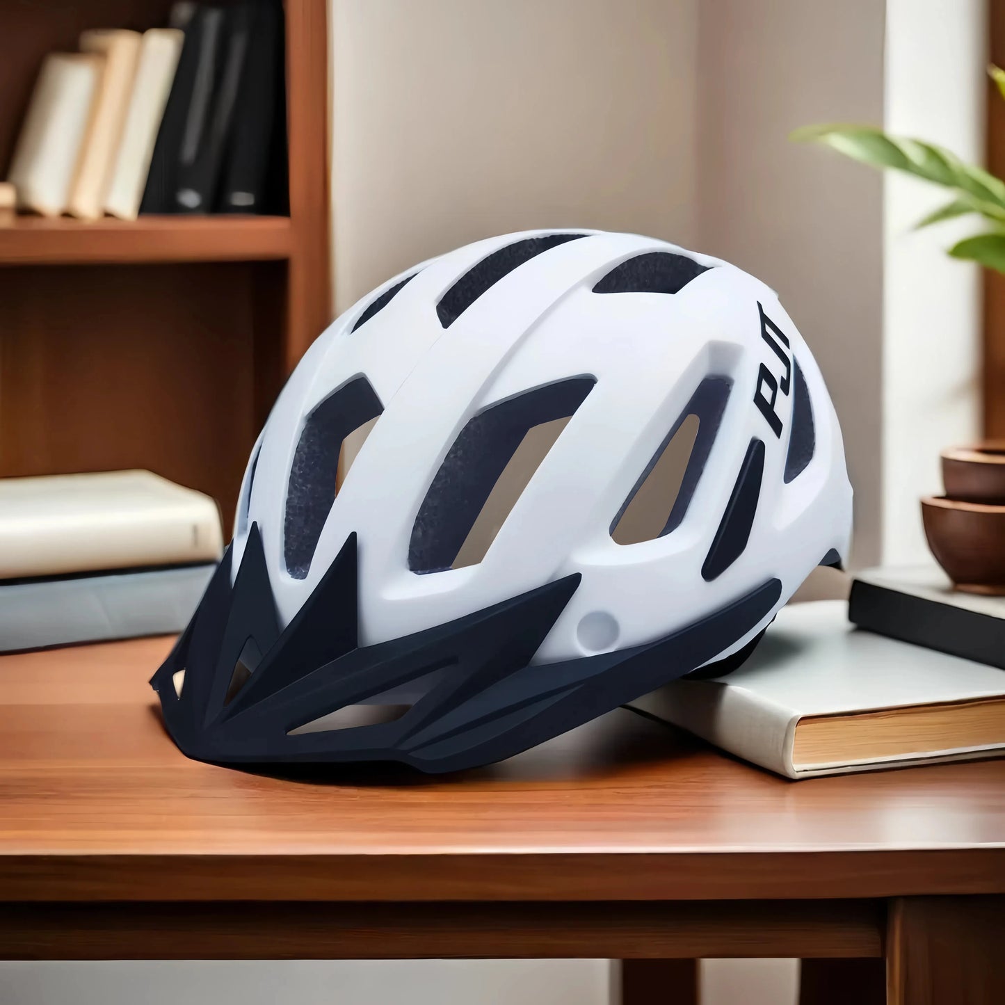 PJT NEW GEN BIKE HELMET WITH VISOR + LED BACKLIGHT