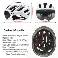 PJT NEW GEN BIKE HELMET WITH VISOR + LED BACKLIGHT